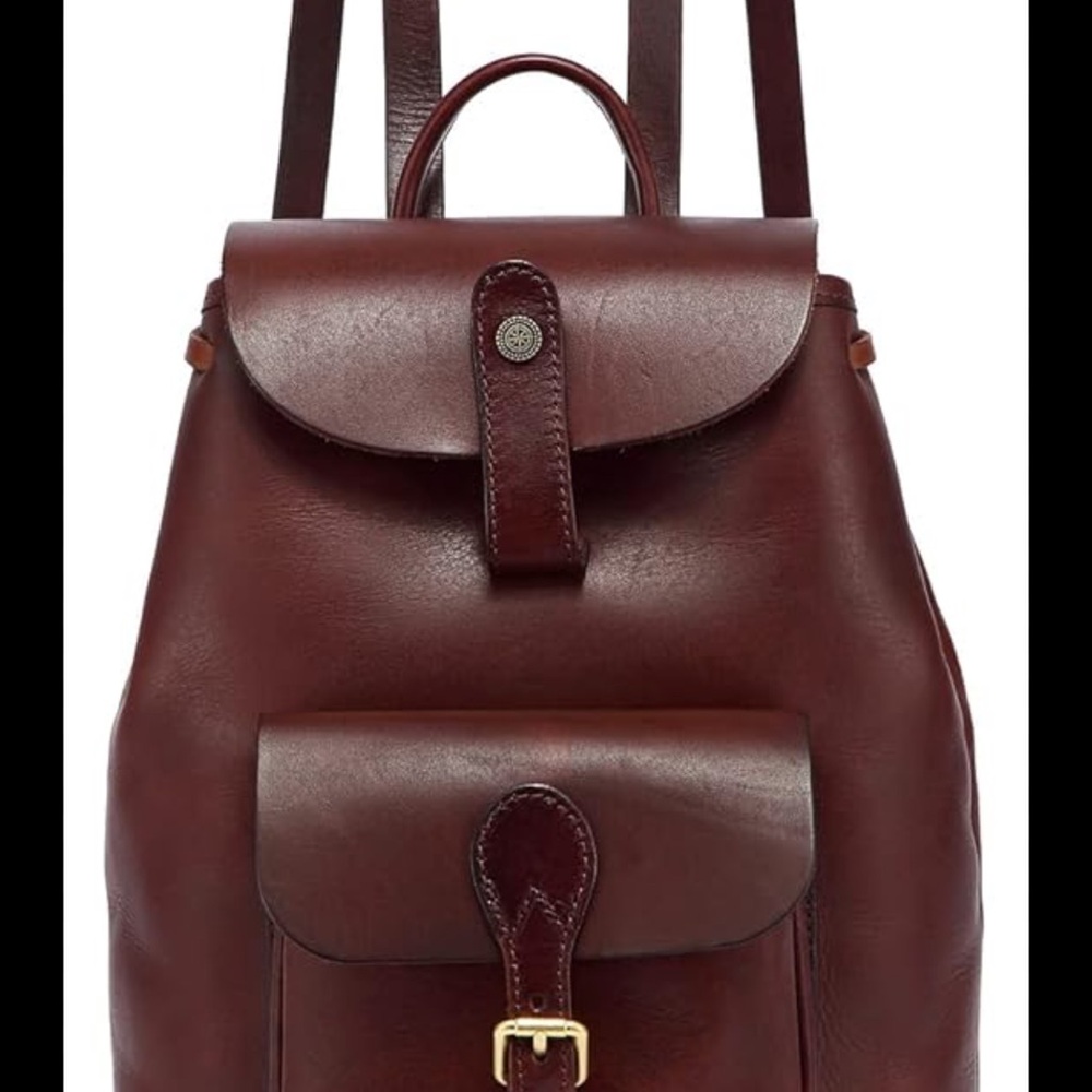 Italian made leather mini backpack
